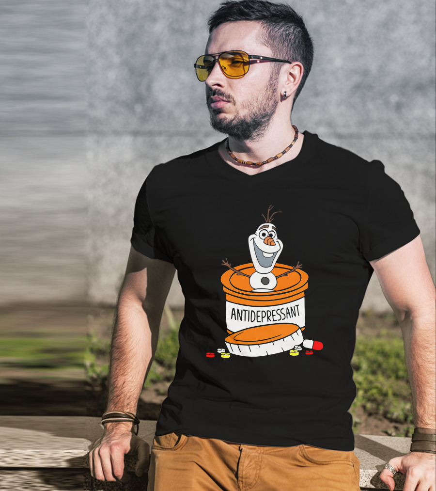 Olaf Antidepressant Capsule Character T-Shirt