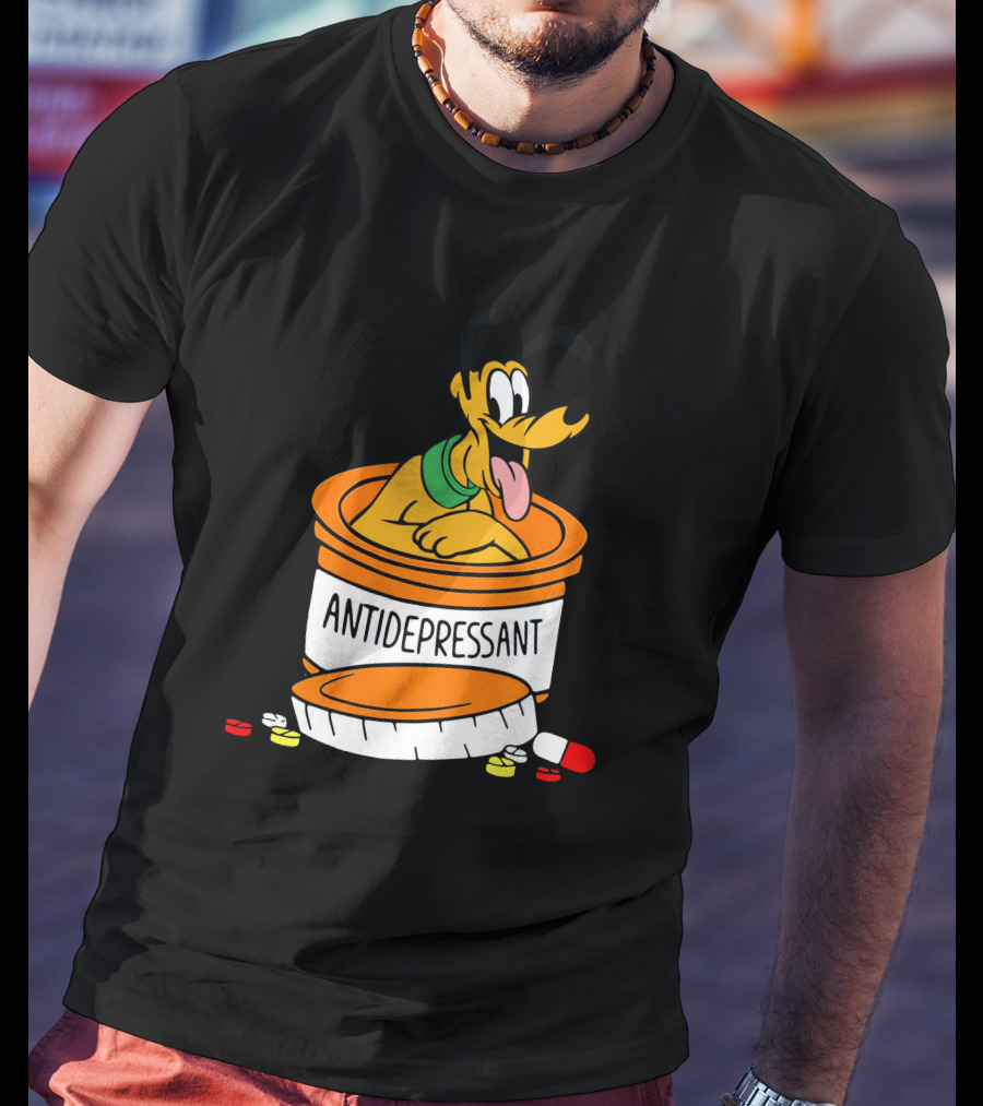 Pluto Antidepressant Pill Bottle T-Shirt