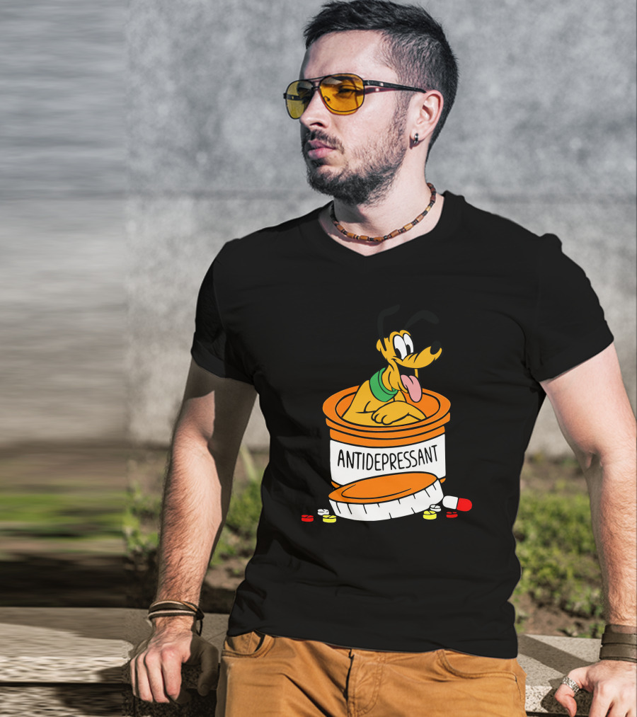 Pluto Antidepressant Pill Bottle T-Shirt