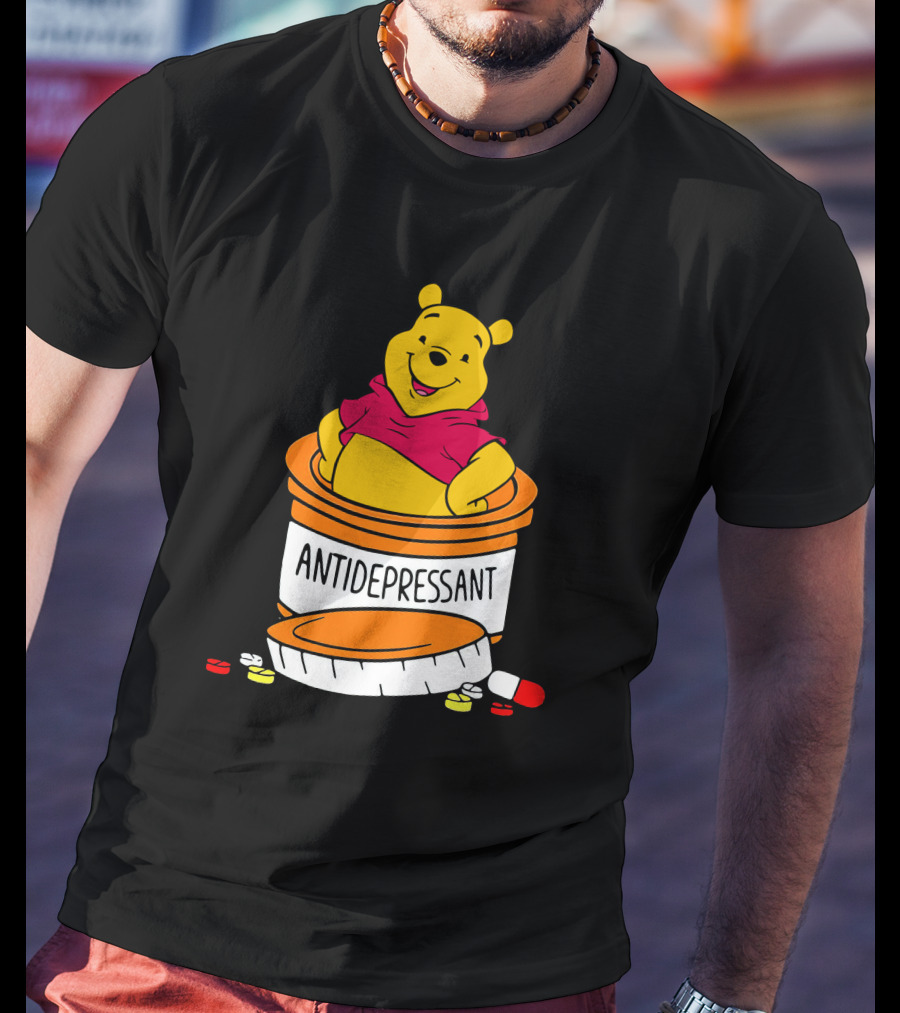 Pooh Antidepressant Jar With Pills T-Shirt