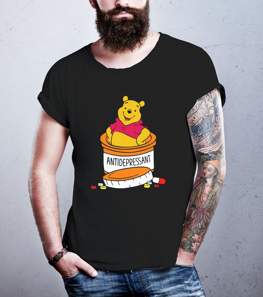 Pooh Antidepressant Jar With Pills T-Shirt