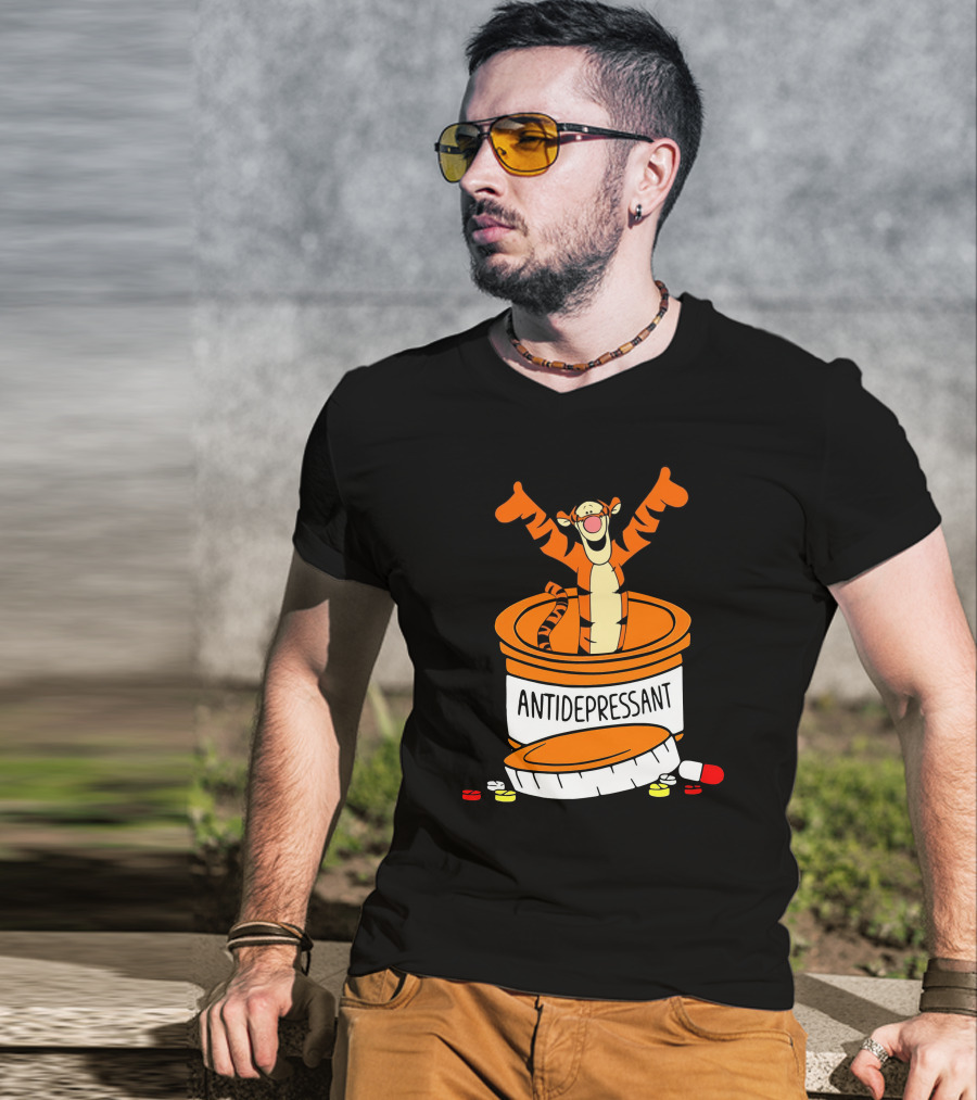 Tigger Antidepressant Pill Bottle T-Shirt