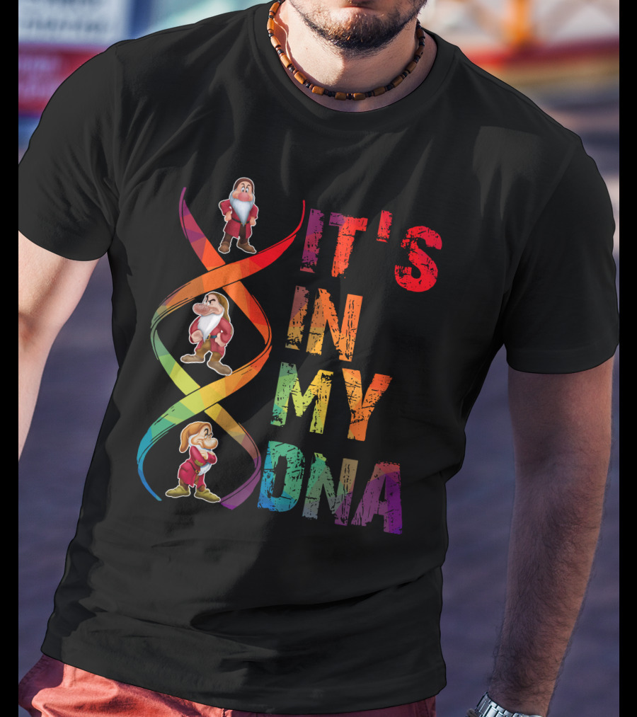 Grumpy It's In My Dna Rainbow T-Shirt