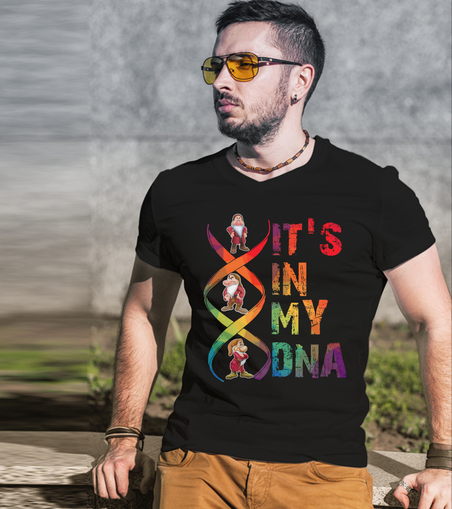Grumpy It's In My Dna Rainbow T-Shirt
