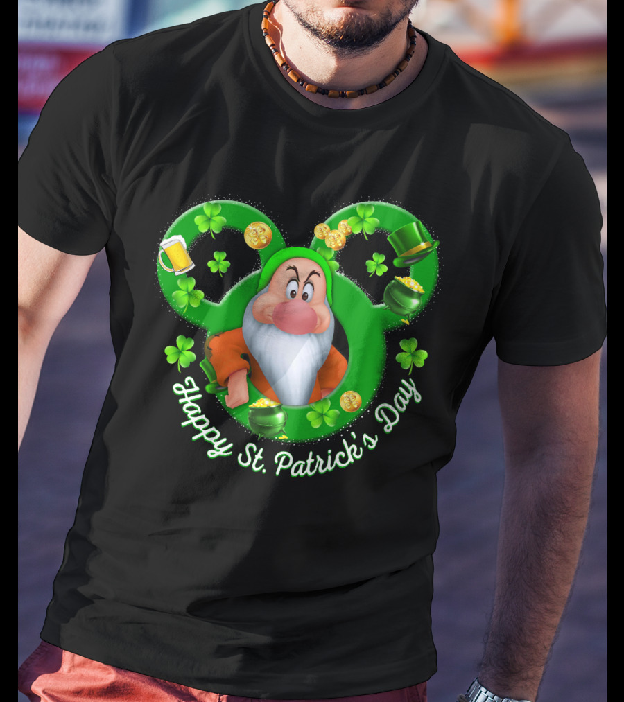 Happy St. Patrick's Day Grumpy Disney Holiday Celebration T-Shirt