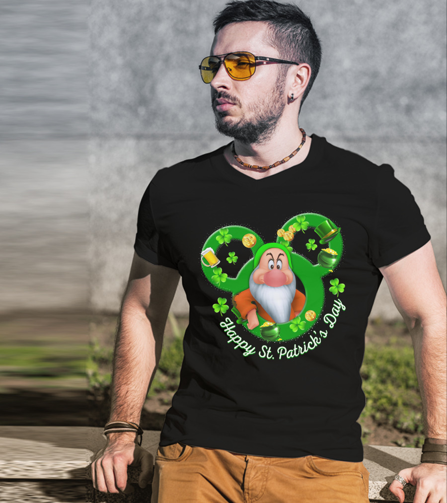 Happy St. Patrick's Day Grumpy Disney Holiday Celebration T-Shirt