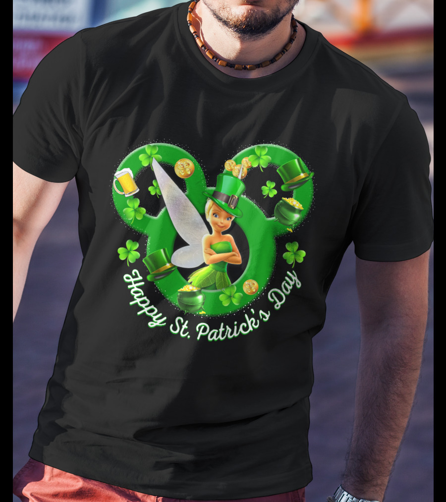Happy St. Patrick's Day Tinker Bell Disney Magic T-Shirt