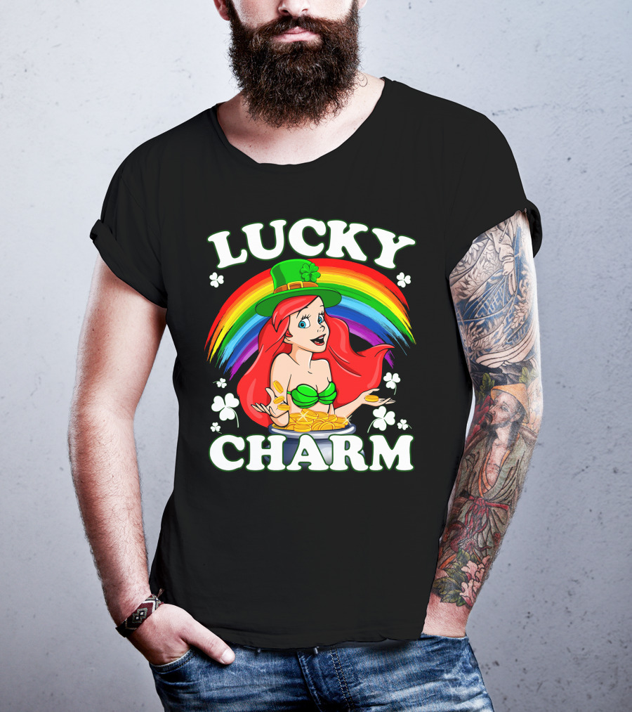 Lucky Charm Rainbow Ariel Pot Of Gold T-Shirt
