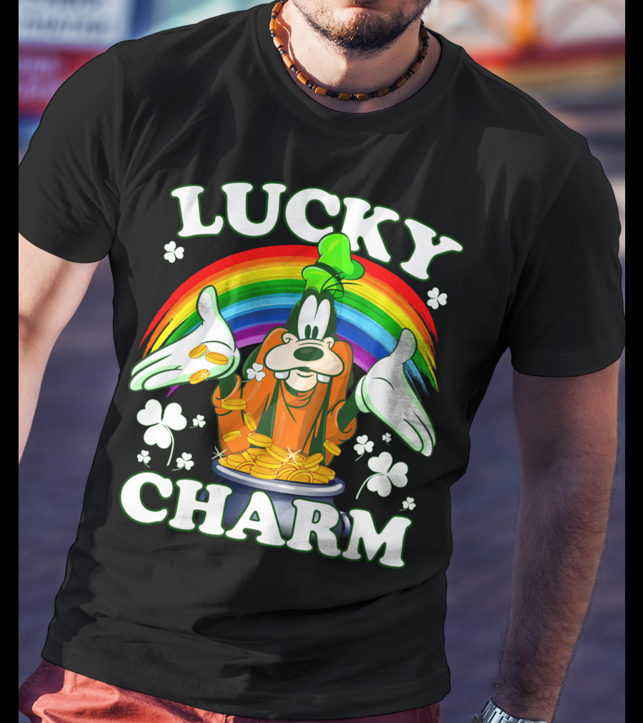 Lucky Charm Goofy Rainbow Pot Of Gold T-Shirt