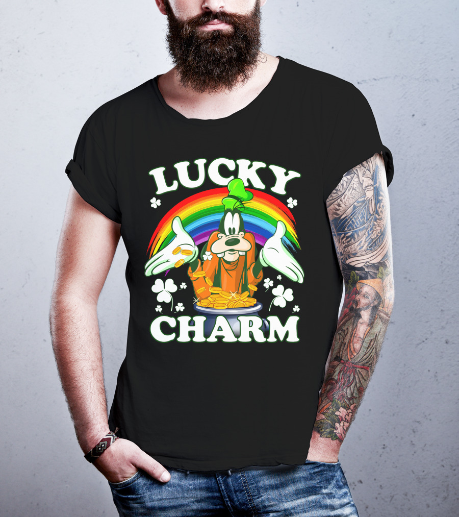 Lucky Charm Goofy Rainbow Pot Of Gold T-Shirt
