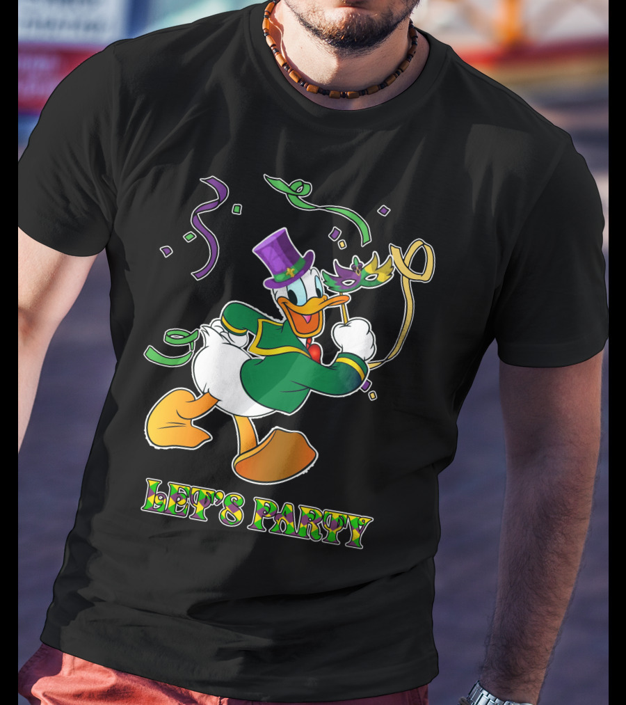 Donald Let's Party Mardi Gras Celebration T-Shirt