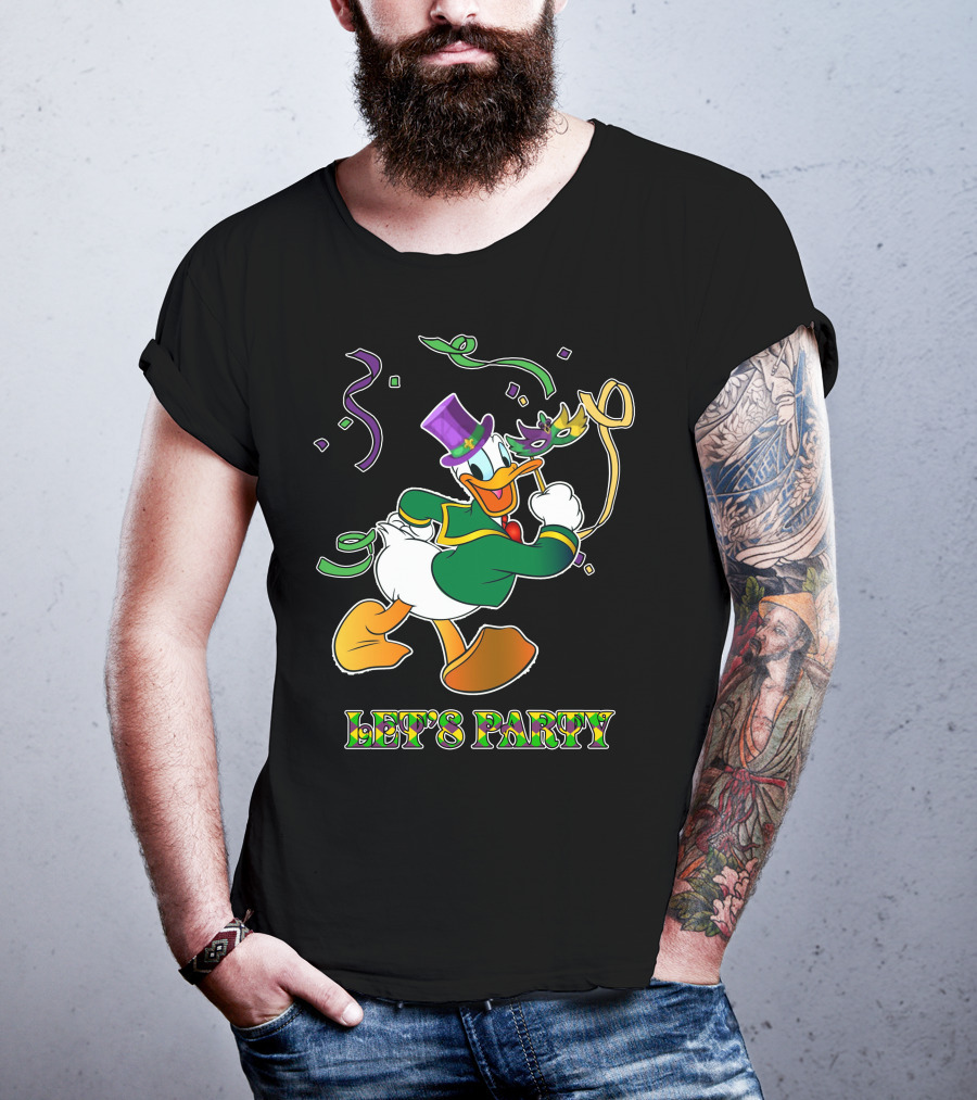 Donald Let's Party Mardi Gras Celebration T-Shirt