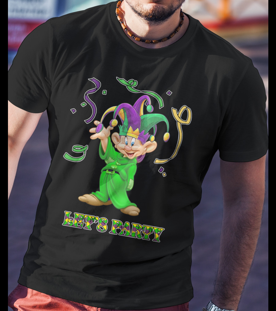 Dopey Let's Party Jester Outfit Celebration T-Shirt