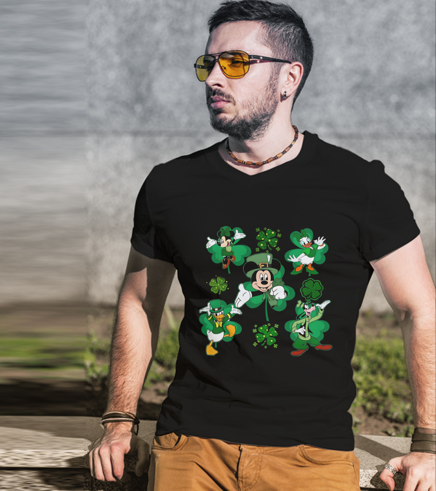 Mickey Friends St. Patrick's Day Shamrock Celebration T-Shirt