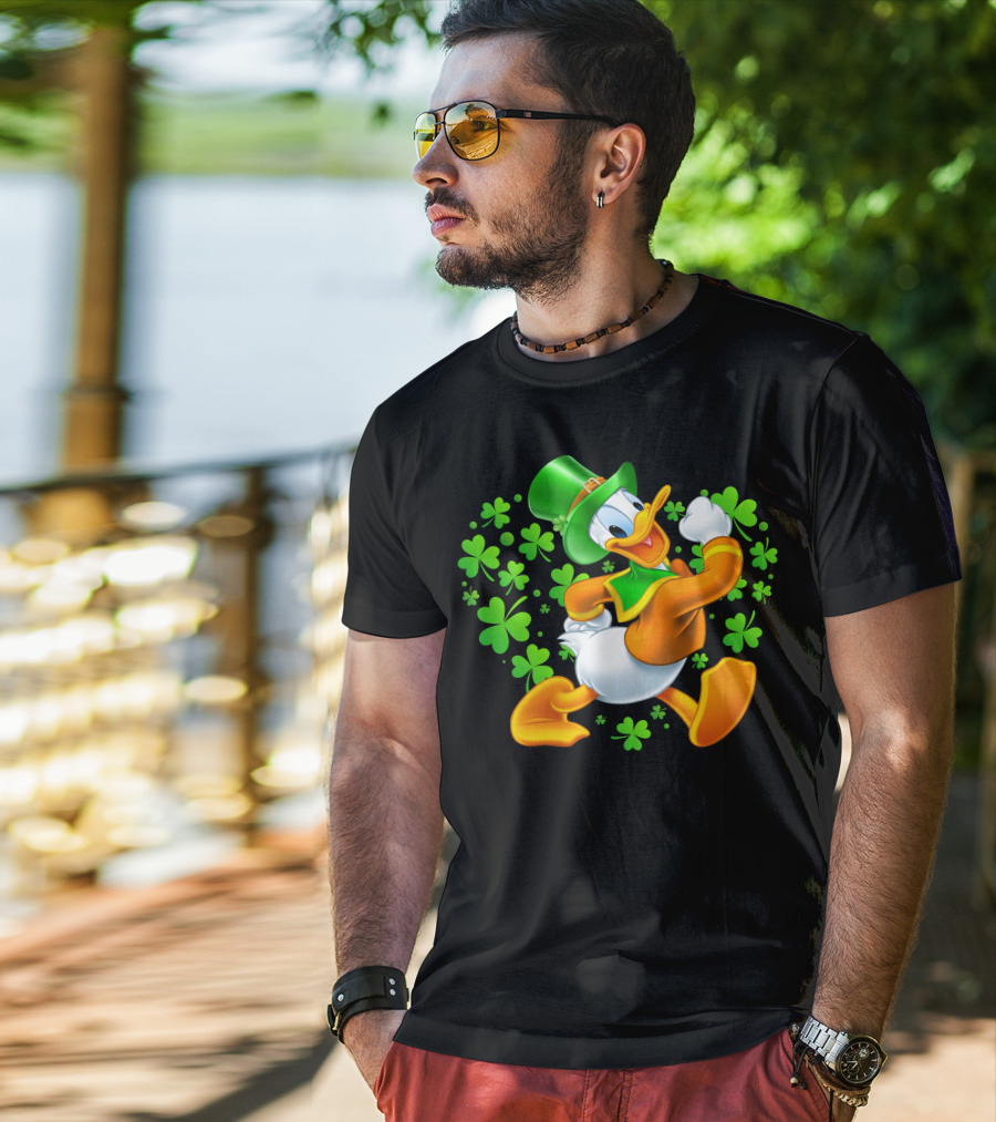 Donald Duck St. Patrick's Day Shamrock Hat T-Shirt