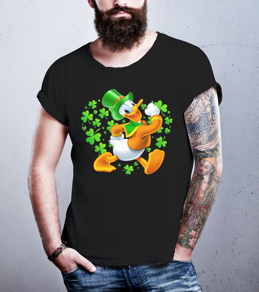 Donald Duck St. Patrick's Day Shamrock Hat T-Shirt