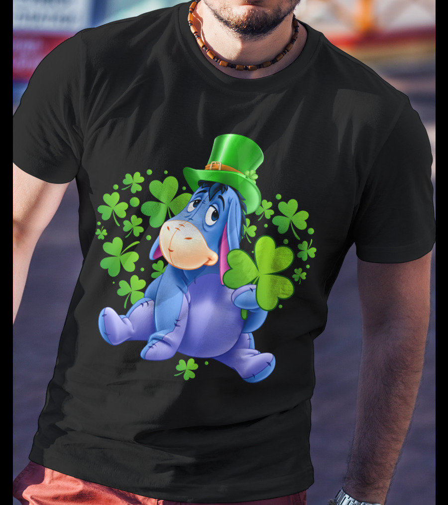 Eeyore St. Patrick's Day Clover Hat T-Shirt