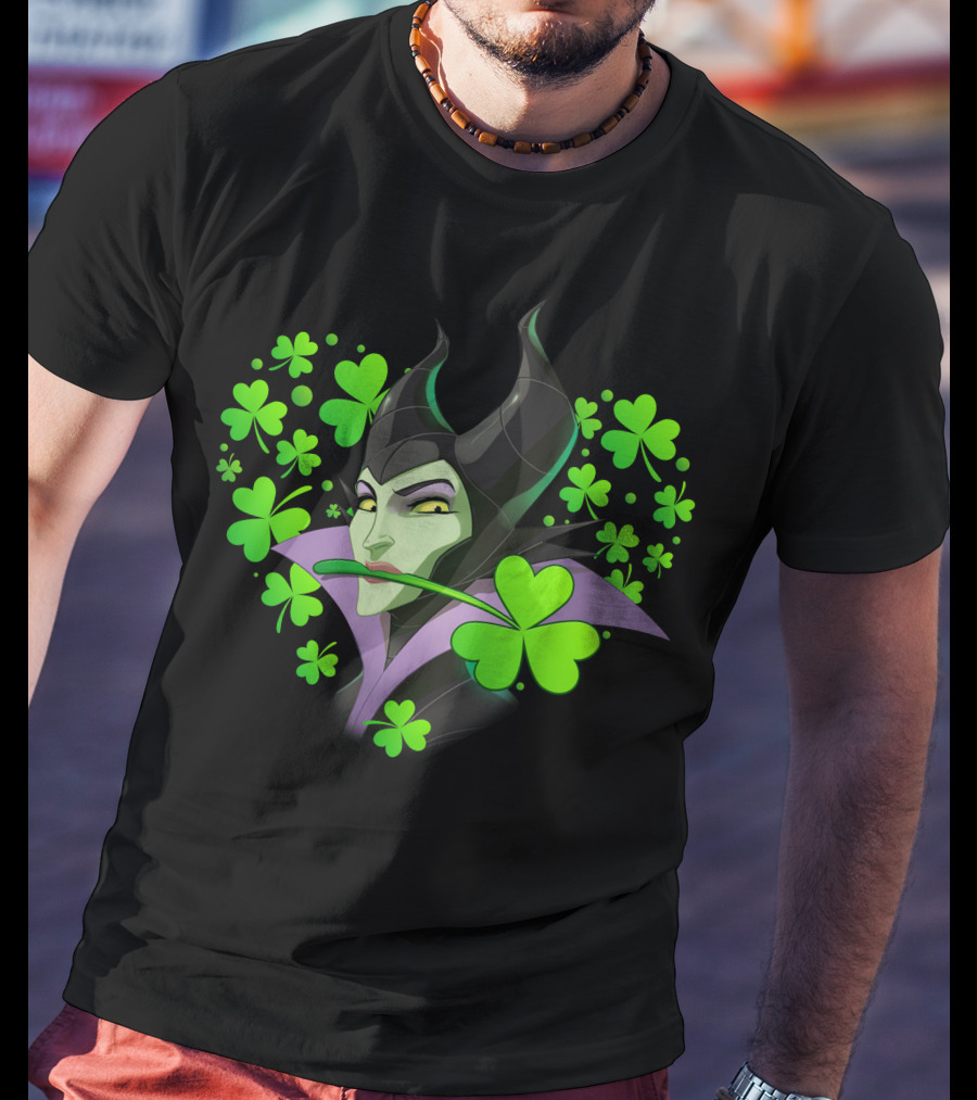 Maleficent Shamrock Heart T-Shirt