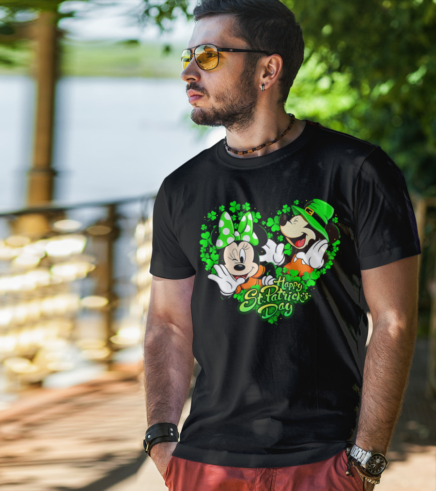 Happy St. Patrick's Day Mickey Minnie T-Shirt