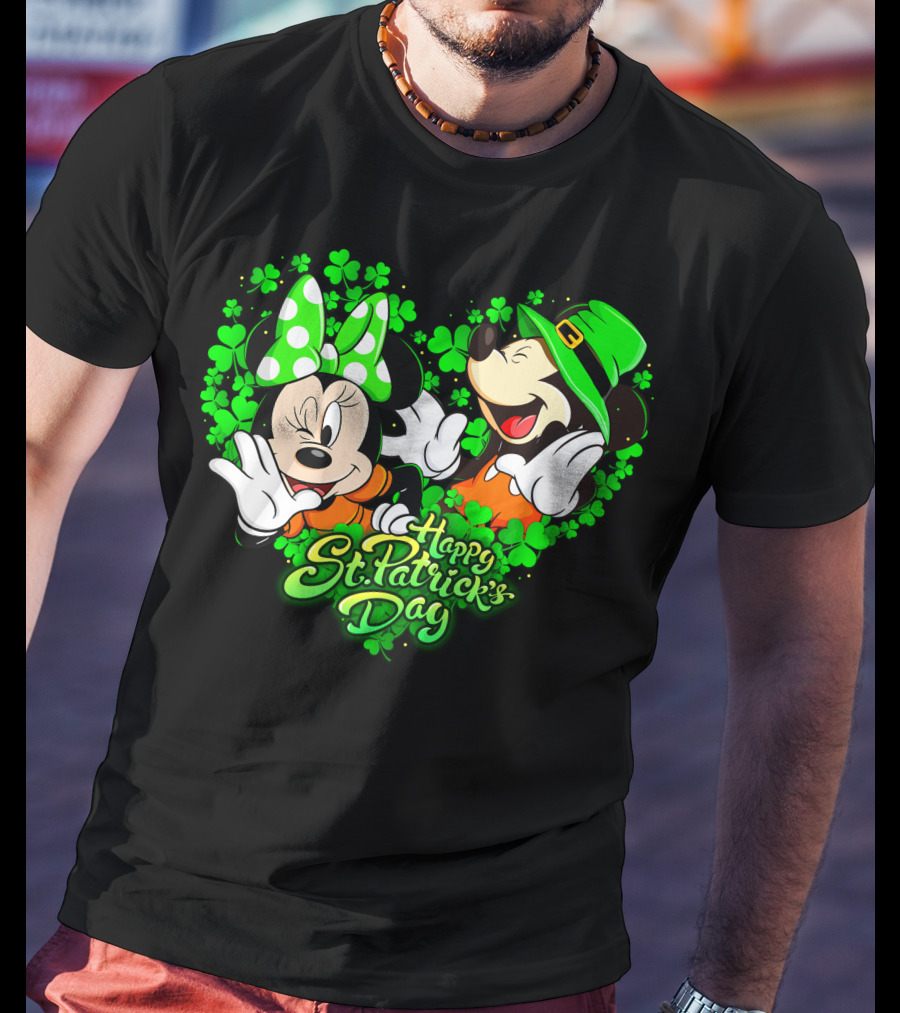 Happy St. Patrick's Day Mickey Minnie T-Shirt