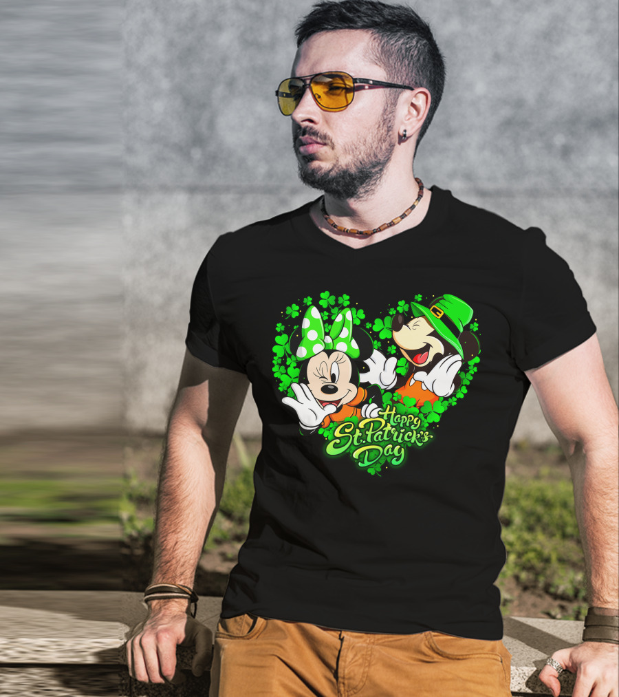 Happy St. Patrick's Day Mickey Minnie T-Shirt