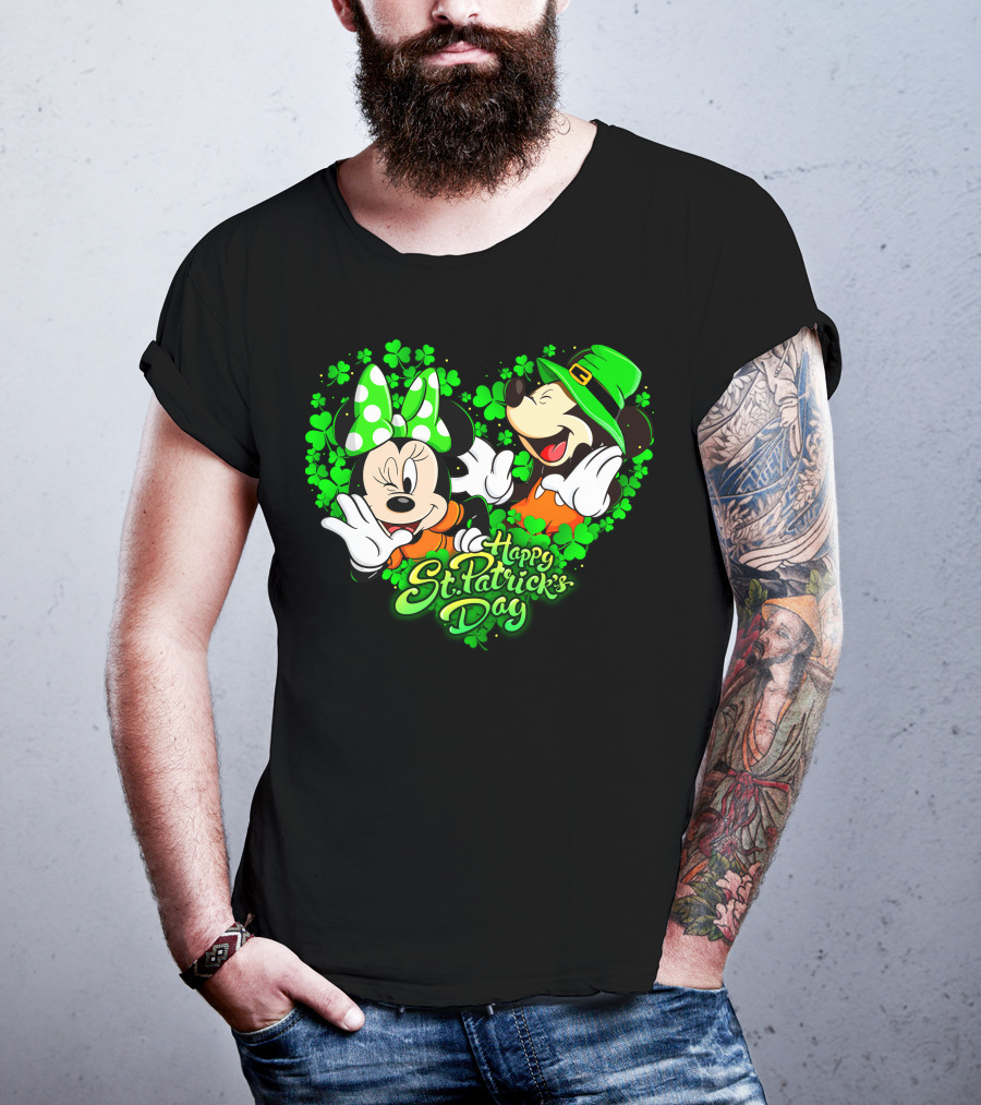 Happy St. Patrick's Day Mickey Minnie T-Shirt