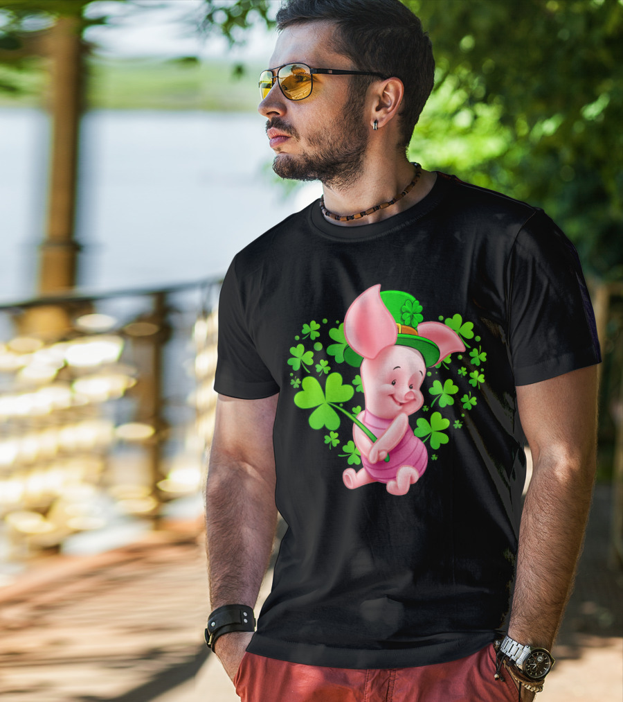 Piglet St. Patrick's Day Clover Celebration T-Shirt