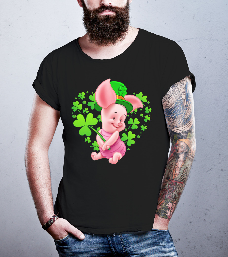 Piglet St. Patrick's Day Clover Celebration T-Shirt