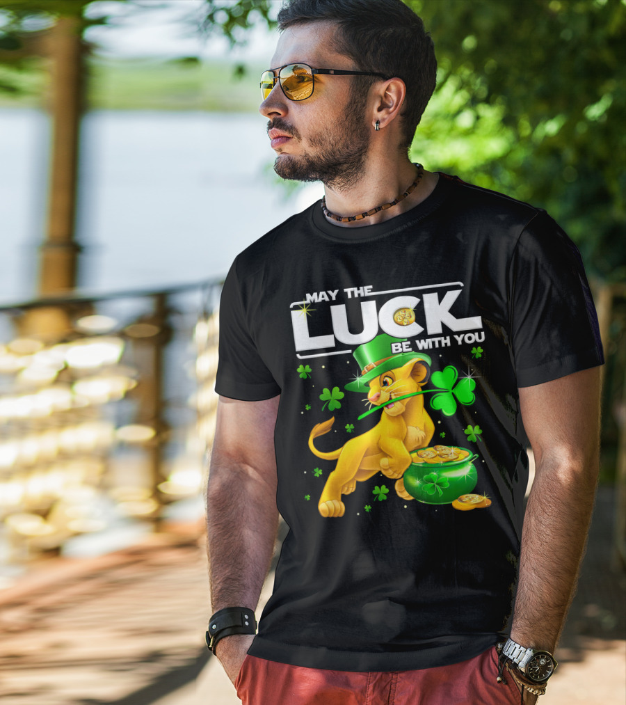 May The Luck Be With You Simba St Patrick's Day T-Shirt