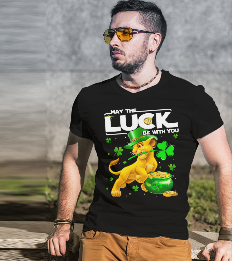May The Luck Be With You Simba St Patrick's Day T-Shirt