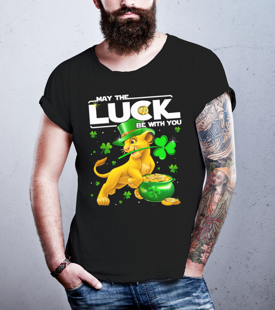 May The Luck Be With You Simba St Patrick's Day T-Shirt