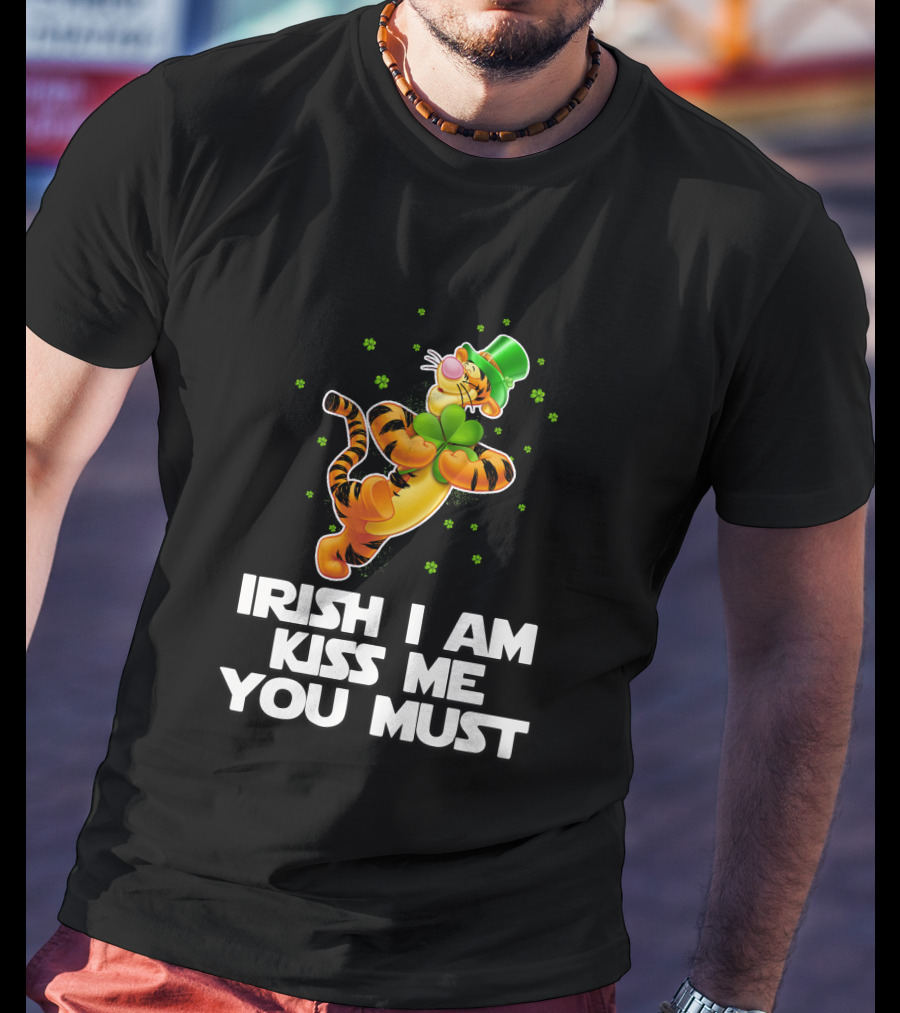 Tigger Irish I Am Kiss Me You Must St. Patrick's Day Clover T-Shirt
