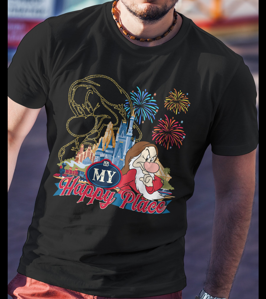 My Happy Place Grumpy Fireworks Castle T-Shirt
