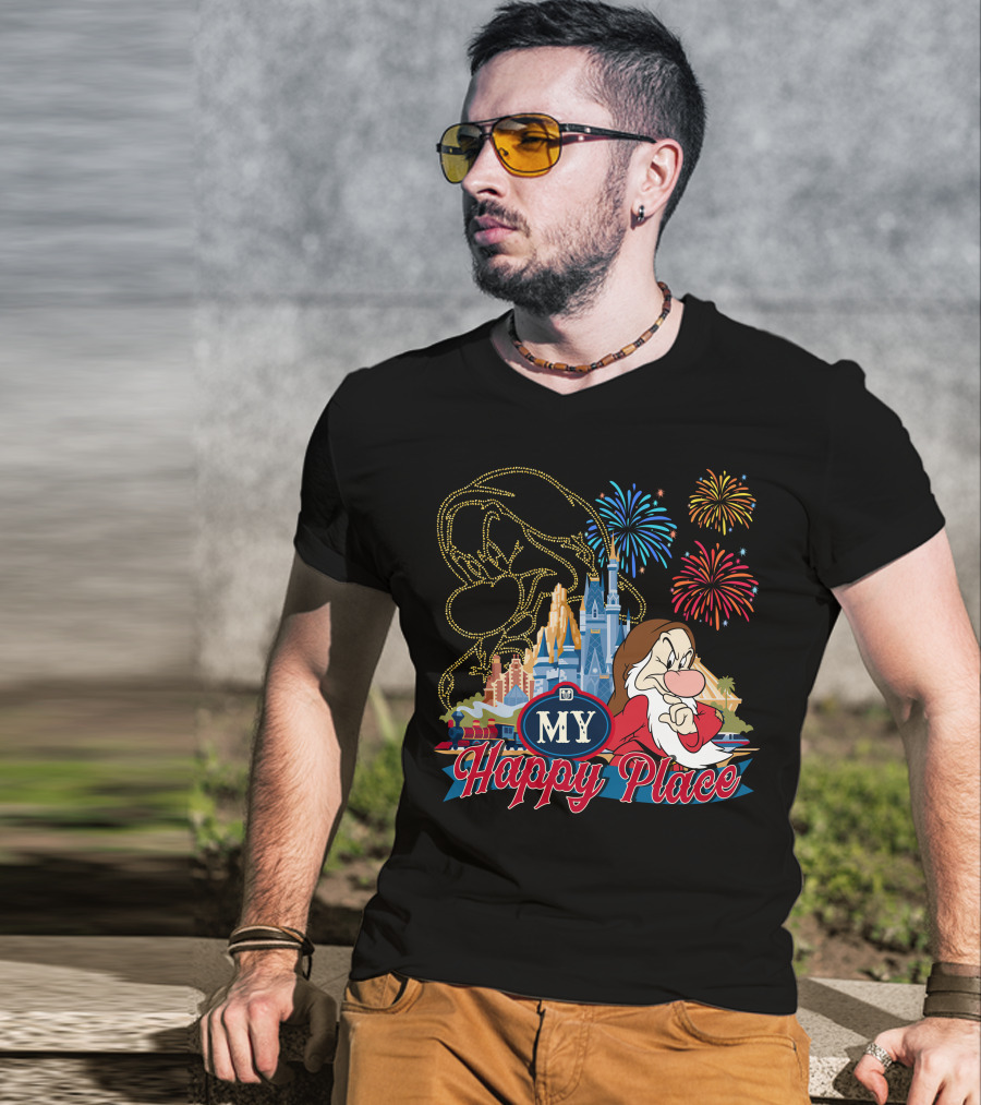 My Happy Place Grumpy Fireworks Castle T-Shirt