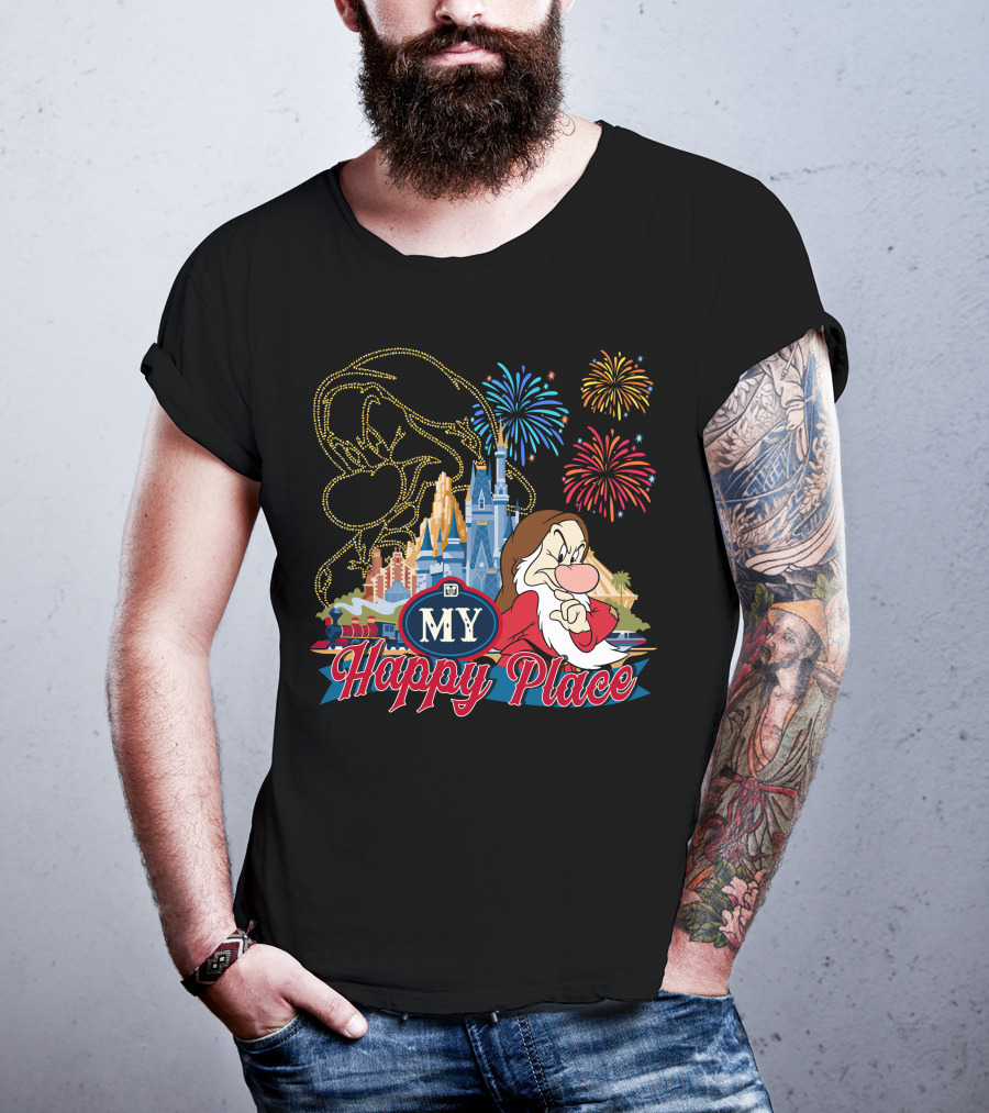 My Happy Place Grumpy Fireworks Castle T-Shirt