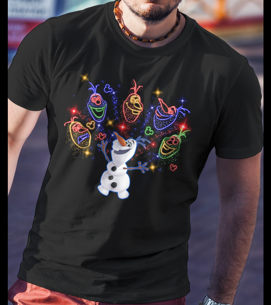 Olaf Frozen Light-Up Face Expressions Celebration T-Shirt