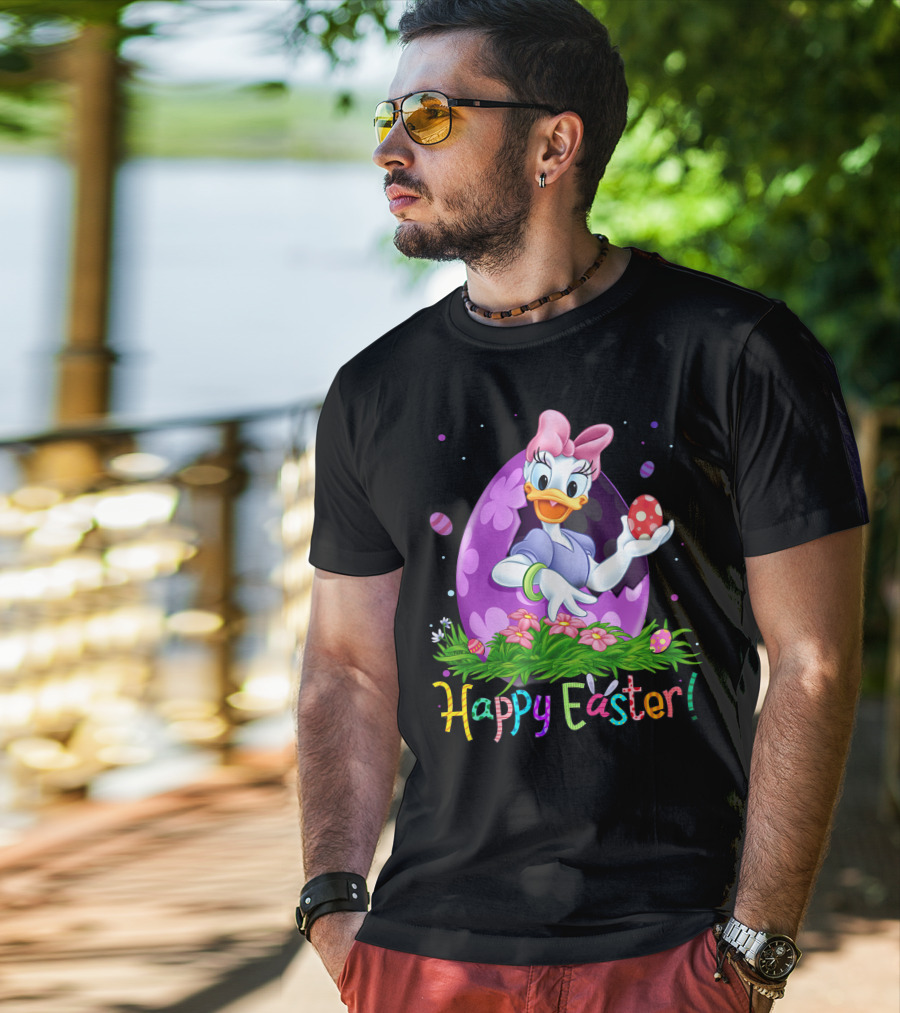 Happy Easter With Daisy Duck And Easter Egg Celebration T-Shirt