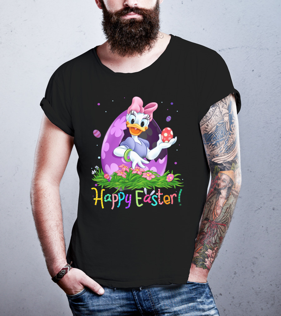 Happy Easter With Daisy Duck And Easter Egg Celebration T-Shirt
