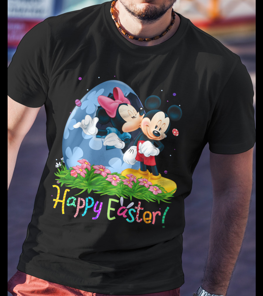 Happy Easter Mickey And Minnie T-Shirt