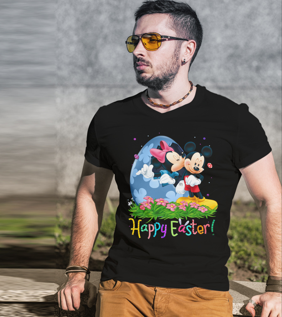 Happy Easter Mickey And Minnie T-Shirt