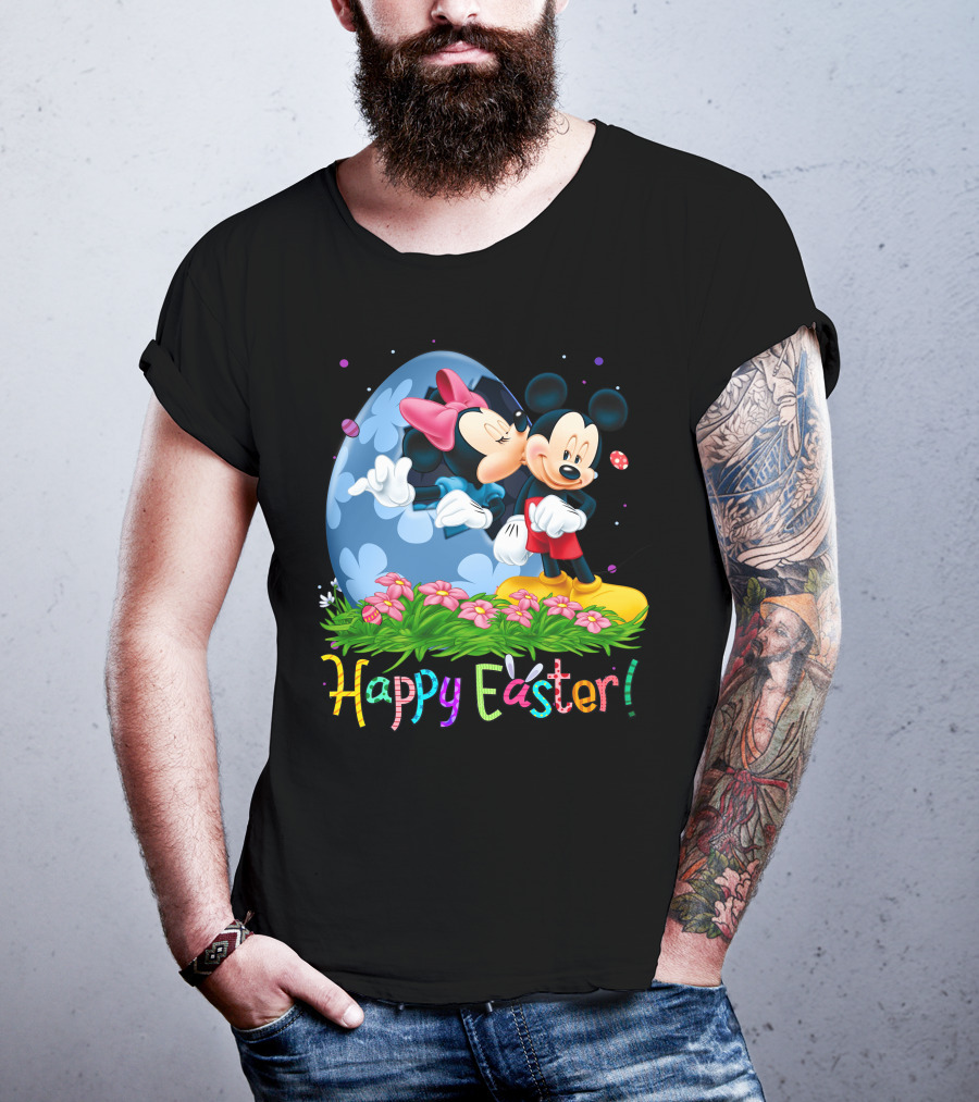 Happy Easter Mickey And Minnie T-Shirt