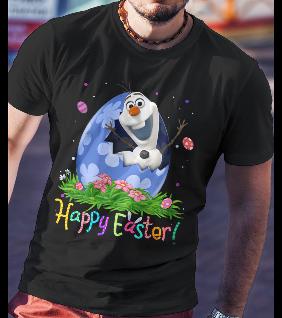 Happy Easter Olaf Egg Flowers T-Shirt