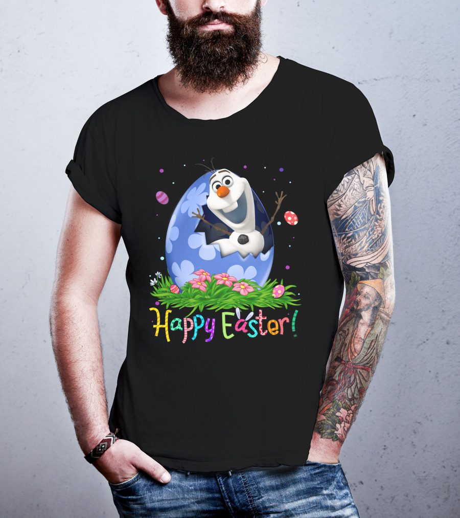 Happy Easter Olaf Egg Flowers T-Shirt