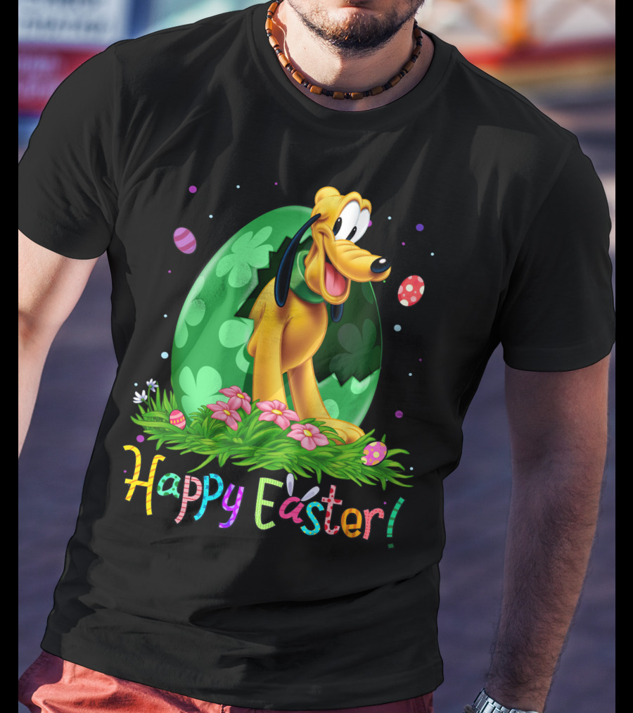 Happy Easter Pluto Disney Easter Egg Hunt T-Shirt