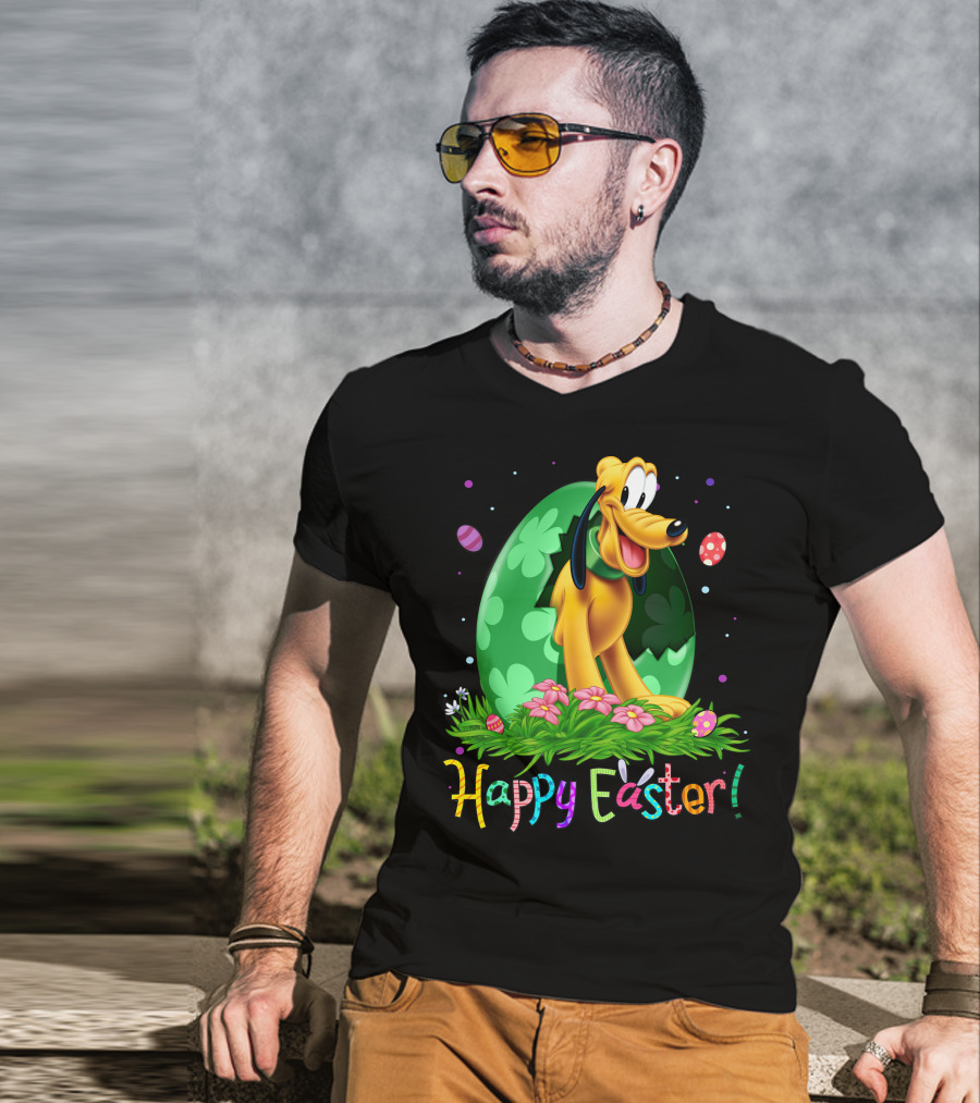 Happy Easter Pluto Disney Easter Egg Hunt T-Shirt