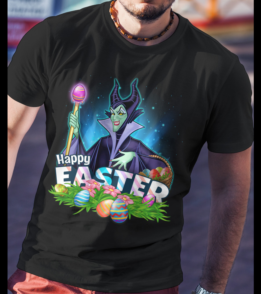 Maleficent Happy Easter Basket And Eggs T-Shirt