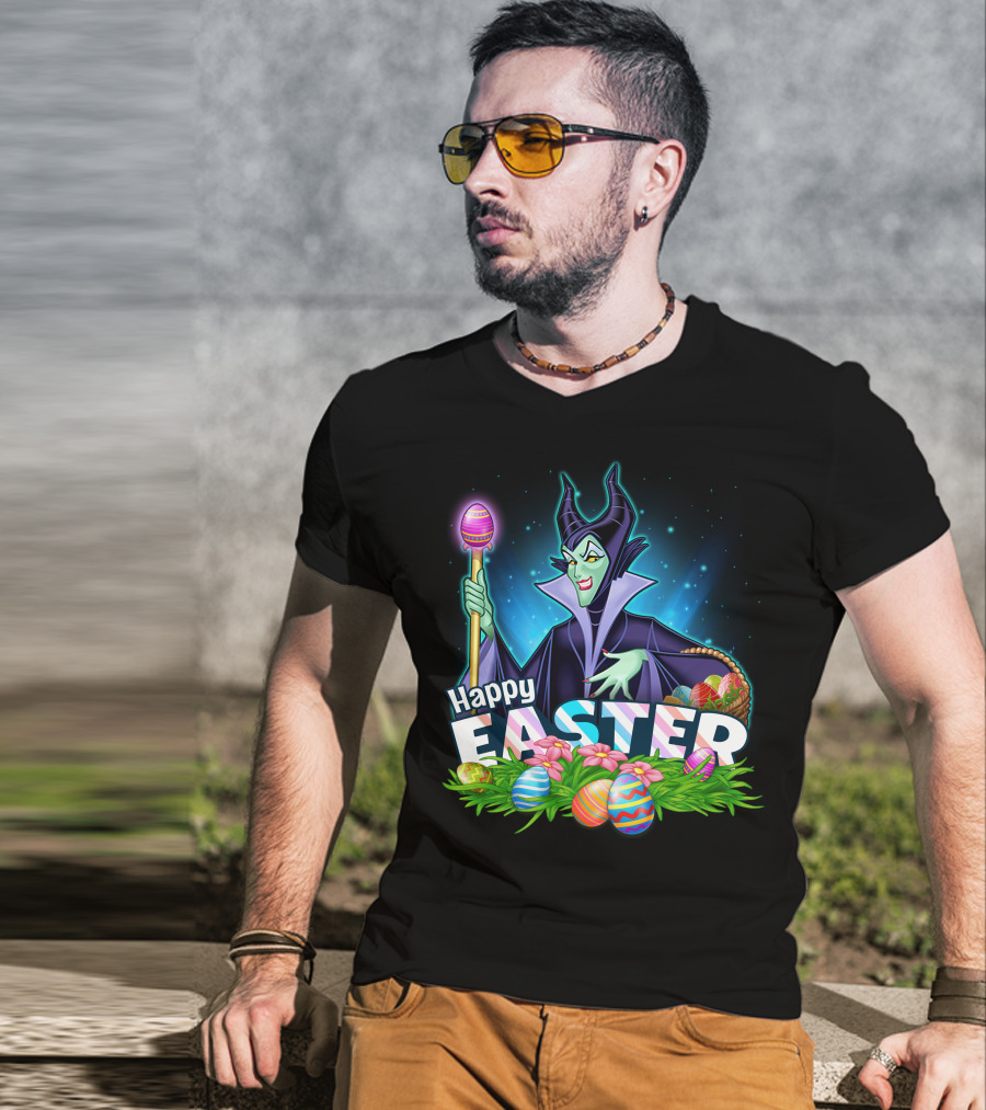Maleficent Happy Easter Basket And Eggs T-Shirt