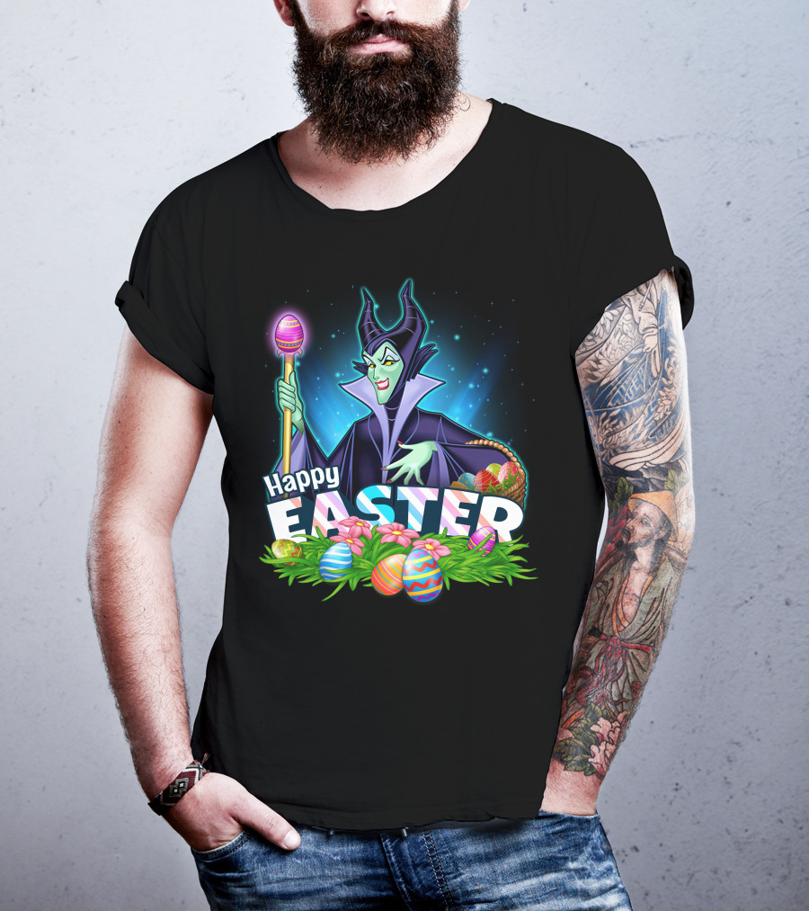 Maleficent Happy Easter Basket And Eggs T-Shirt