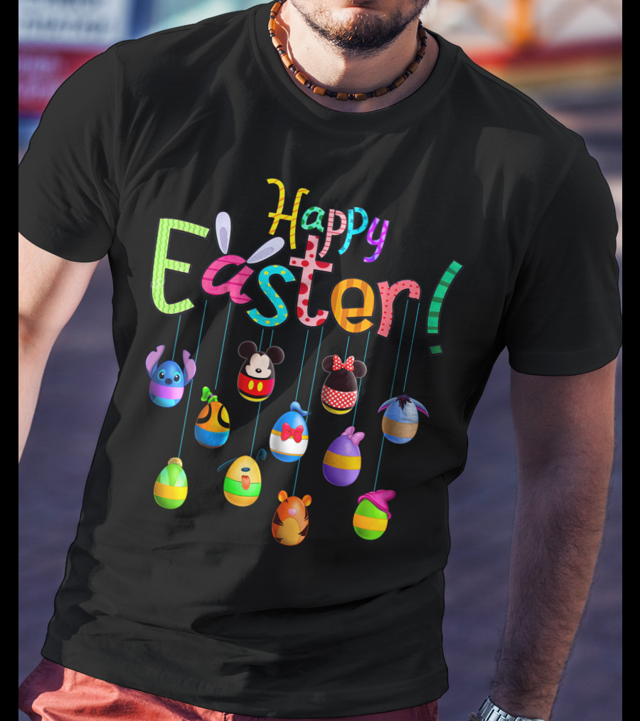Happy Easter Disney Characters Egg Collection T-Shirt