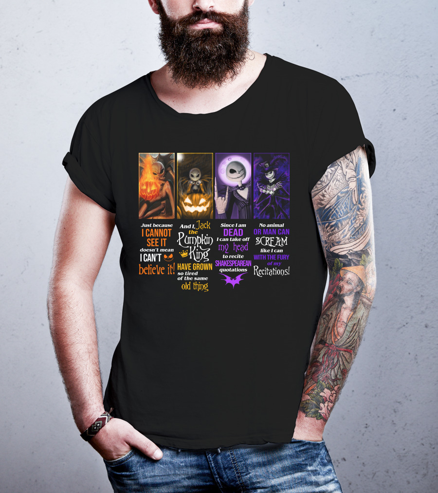 Jack Skellington Pumpkin King Shakespearean Quotations Fury Recitations T-Shirt